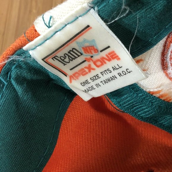 Vintage Apex One '90's Miami Dolphins spilt Color Block snapback hat Ballcap - Picture 5 of 10
